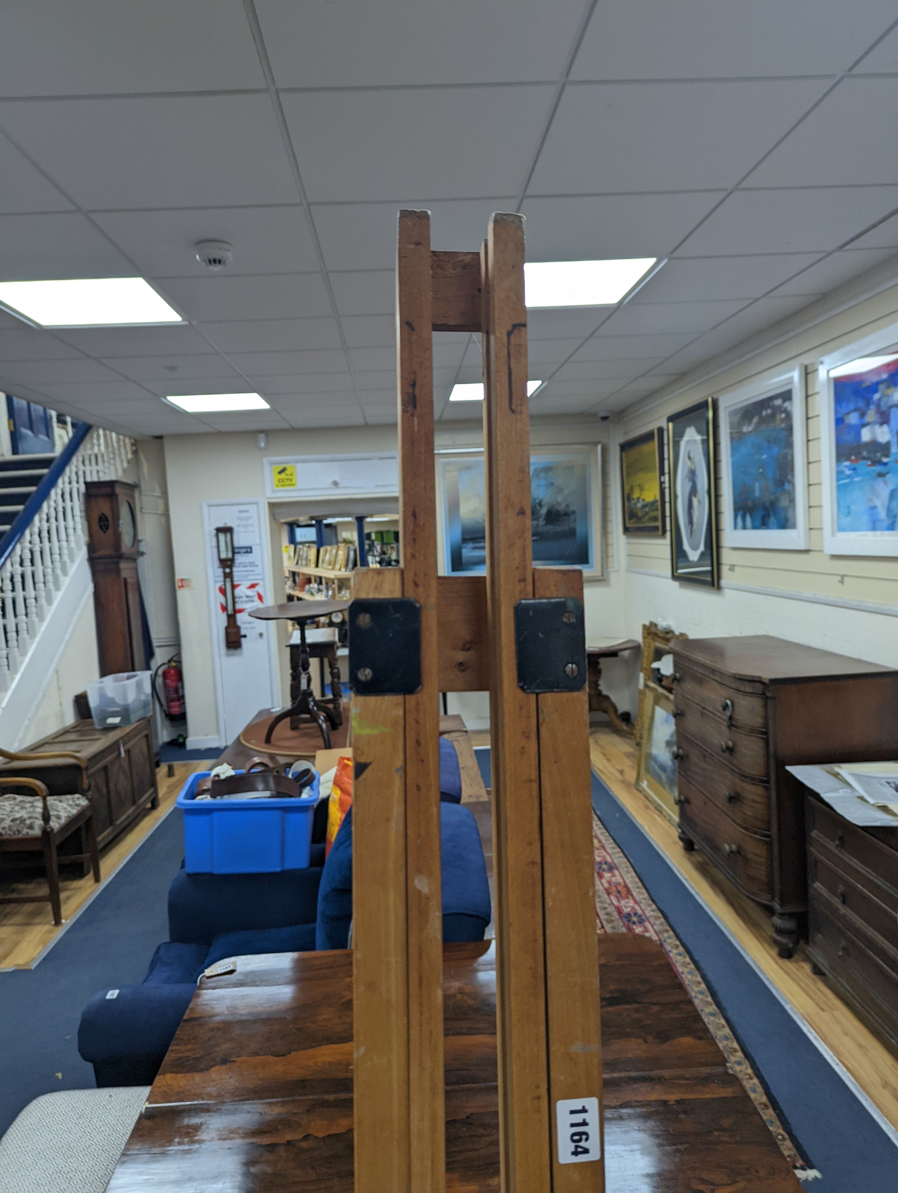A Windsor and Newton beech artist's studio easel
